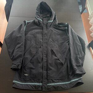 Vintage Womens Wintergreen Expedition Anorak Black Ely Shell Size Medium USA Mde